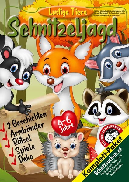 Produktbild: Waldtier Schnitzeljagd Kindergeburtstag zum Sofort Starten