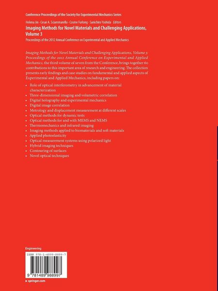 Produktbild: Imaging Methods for Novel Materials and Challenging Applications, Volume 3