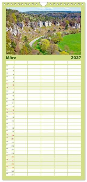 Produktbild: Familienplaner 2027 - Mittelfranken f&uuml;r Entdecker und Wanderer mit 5 Spalten (Wandkalender, 21 x 45 cm) CALVENDO
