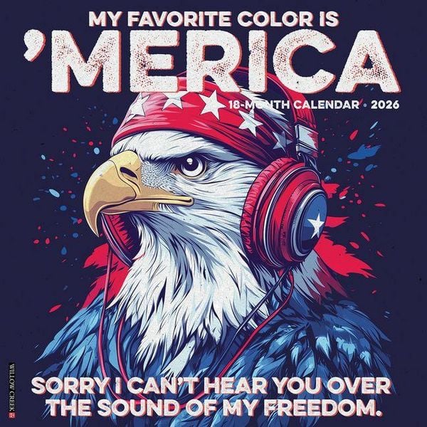 Produktbild: My Favorite Color Is 'Merica 2026 12 X 12 Wall Calendar