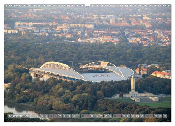 Produktbild: &Uuml;ber den D&auml;chern von Leipzig (hochwertiger Premium Wandkalender 2026 DIN A2 quer), Kunstdruck in Hochglanz