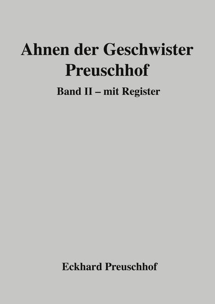 Produktbild: Ahnen der Geschwister Preuschhof