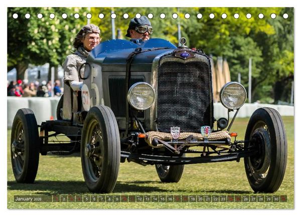 Produktbild: historical racing cars on the track (Desk Calendar 2026 DIN A5 landscape), CALVENDO 12 Month DeskCalendar