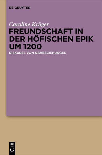 Produktbild: Freundschaft in der h&ouml;fischen Epik um 1200