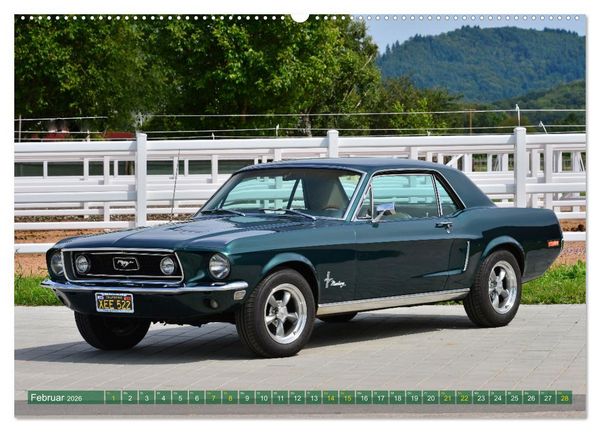 Produktbild: Ein Pony zum verlieben - Ford Mustang 1968 (hochwertiger Premium Wandkalender 2026 DIN A2 quer), Kunstdruck in Hochglanz