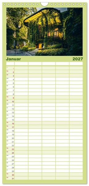 Produktbild: Familienplaner 2027 - So sch&ouml;n ist Ungarn. Sehenswertes am Balaton und in Budapest mit 5 Spalten (Wandkalender, 21 x 45 cm) CALVENDO