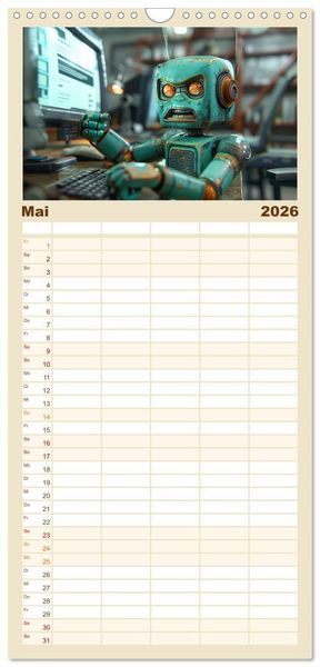 Produktbild: Familienplaner 2026 - In Zukunft &auml;ndert sich nicht viel mit 5 Spalten (Wandkalender, 21 x 45 cm) CALVENDO