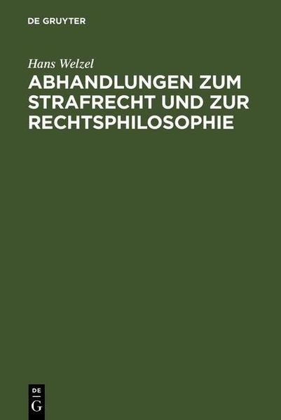 Produktbild: Abhandlungen zum Strafrecht und zur Rechtsphilosophie