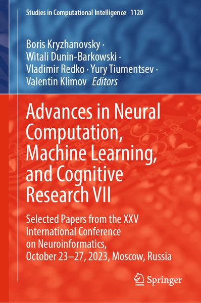 Produktbild: Advances in Neural Computation, Machine Learning, and Cognitive Research VII