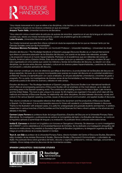Produktbild: Estudios del discurso / The Routledge Handbook of Spanish Language Discourse Studies