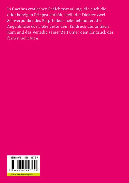 Produktbild: R&ouml;mische Elegien und Venezianische Epigramme
