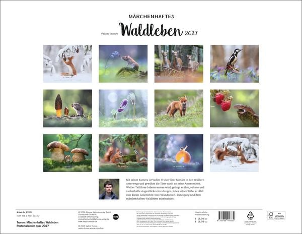 Produktbild: Vadim Trunov: M&auml;rchenhaftes Waldleben Posterkalender 2027