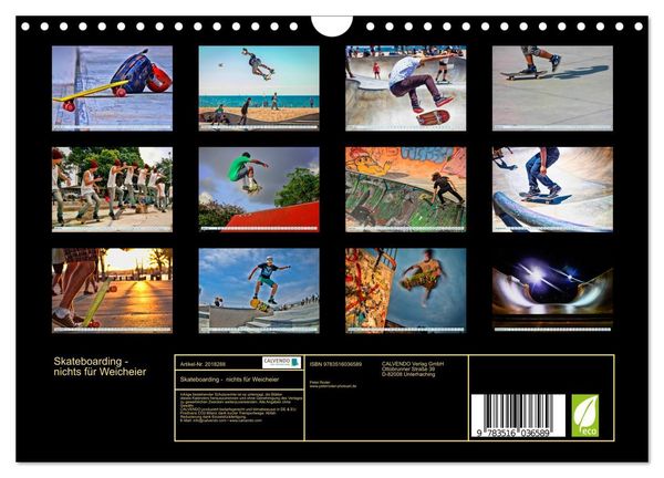 Produktbild: Skateboarding - nichts f&uuml;r Weicheier (Wandkalender 2026 DIN A4 quer), CALVENDO Monatskalender