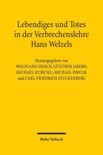 Produktbild: Lebendiges und Totes in der Verbrechenslehre Hans Welzels