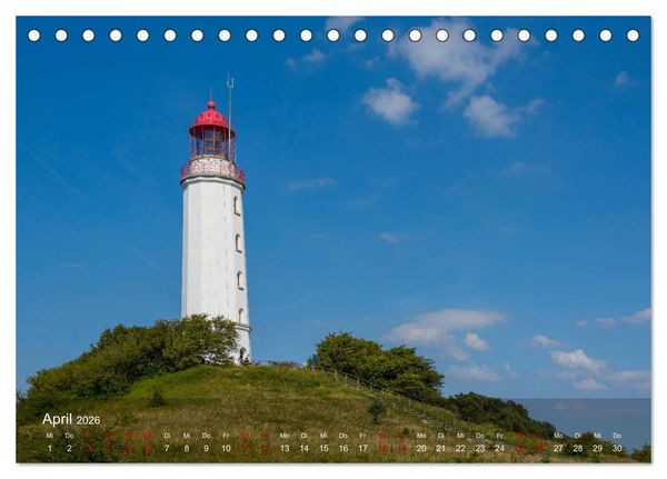Produktbild: Die sch&ouml;nsten Leuchtt&uuml;rme - Deutsche Ostsee (Tischkalender 2026 DIN A5 quer), CALVENDO Monatskalender