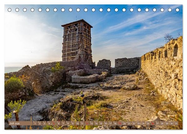Produktbild: Durr&euml;s und Kruja &ndash; Sch&auml;tze Albaniens (Tischkalender 2026 DIN A5 quer), CALVENDO Monatskalender