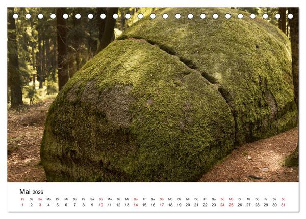Produktbild: Granitwelten im Waldviertel (Tischkalender 2026 DIN A5 quer), CALVENDO Monatskalender