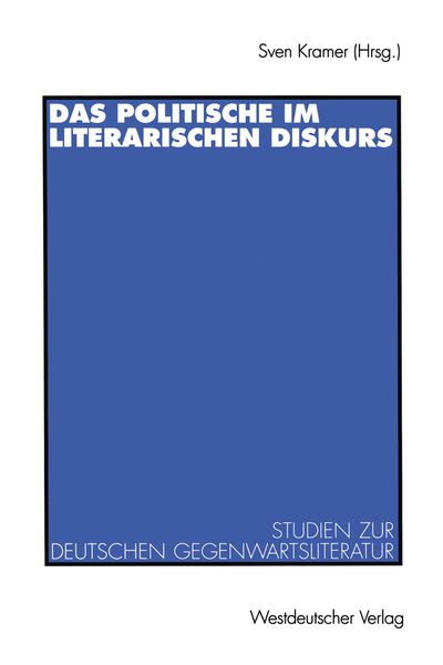 Produktbild: Das Politische im literarischen Diskurs