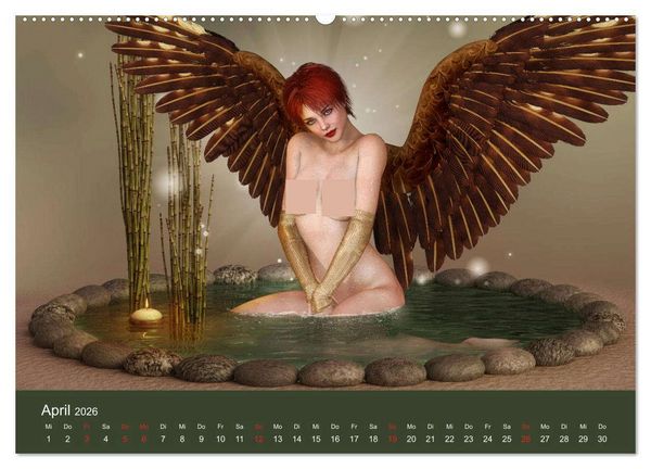 Produktbild: Engel der Verf&uuml;hrung - Mythologie als Akt (Wandkalender 2026 DIN A2 quer), CALVENDO Monatskalender