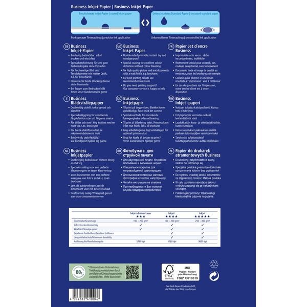 Produktbild: AVERY Zweckform Kopierpapier Inkjet 150g/m&sup2; matt DIN A4 100 Blatt