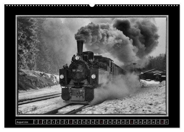 Produktbild: Unter Dampf - Eisenbahnromantik im Harz (Wandkalender 2026 DIN A2 quer), CALVENDO Monatskalender