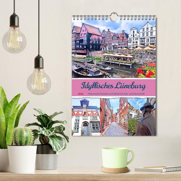 Produktbild: Idyllisches L&uuml;neburg. Historische Fassaden und Giebel der Salz- und Hansestadt (Wandkalender 2026 DIN A4 hoch), CALVENDO Monatskalender