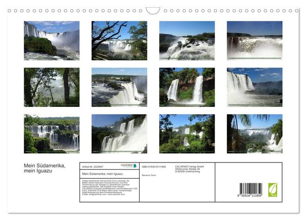 Produktbild: Mein S&uuml;damerika, mein Iguazu (Wandkalender 2026 DIN A3 quer), CALVENDO Monatskalender