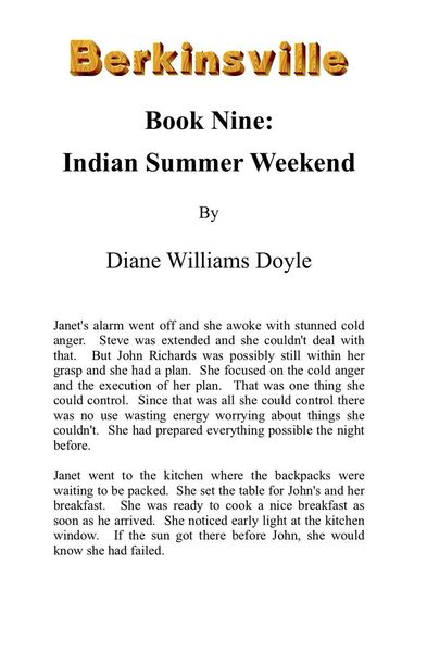 Produktbild: Book Nine: Indian Summer Weekend (Berkinsville, #9)