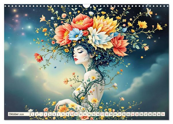 Produktbild: Florale Verwandlung (Wandkalender 2026 DIN A3 quer), CALVENDO Monatskalender