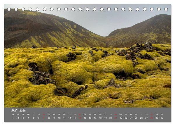 Produktbild: Island 2026 (Tischkalender 2026 DIN A5 quer), CALVENDO Monatskalender