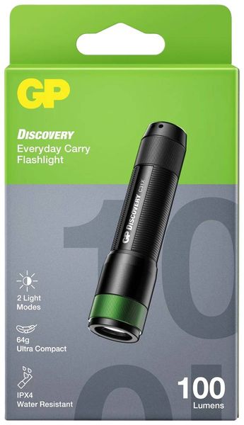 Produktbild: GP Discovery GPDISFLC31XBK479 LED Taschenlampe batteriebetrieben 100lm 7h 64g