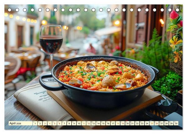 Produktbild: Europa f&uuml;r Gourmets - landestypische Gerichte erleben (Tischkalender 2026 DIN A5 quer), CALVENDO Monatskalender
