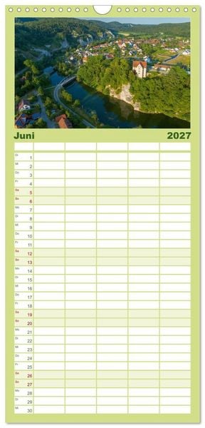 Produktbild: Familienplaner 2027 - Gro&szlig;e Landschaft Obere Donau mit 5 Spalten (Wandkalender, 21 x 45 cm) CALVENDO