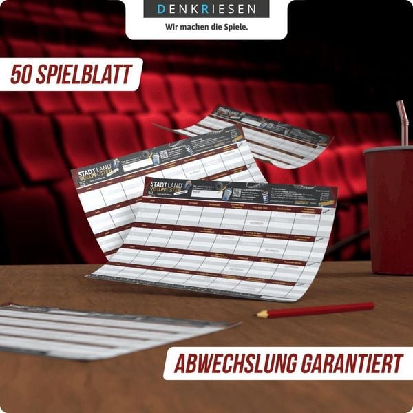 Produktbild: DENKRIESEN - STADT LAND VOLLPFOSTEN&reg; - FILM EDITION - "Licht aus, Film ab." - A4
