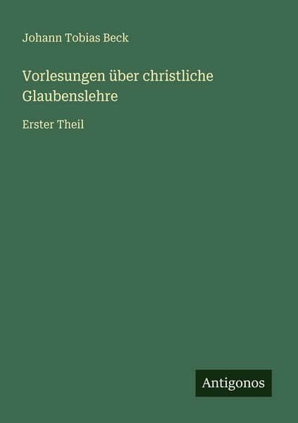 Produktbild: Vorlesungen &uuml;ber christliche Glaubenslehre