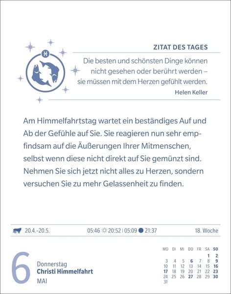 Produktbild: Fische Sternzeichenkalender 2027 - Tagesabrei&szlig;kalender - Ihr Horoskop f&uuml;r jeden Tag