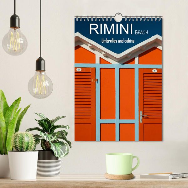 Produktbild: Rimini beach Umbrellas and cabins (Wall Calendar 2026 DIN A4 portrait), CALVENDO 12 Month Wall Calendar