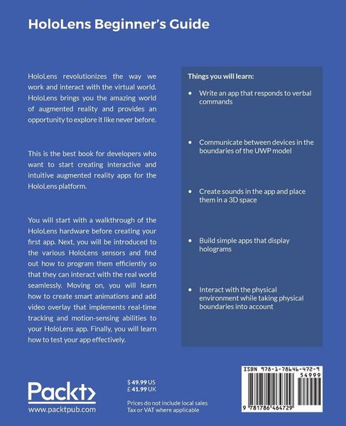 Produktbild: HoloLens Beginner's Guide
