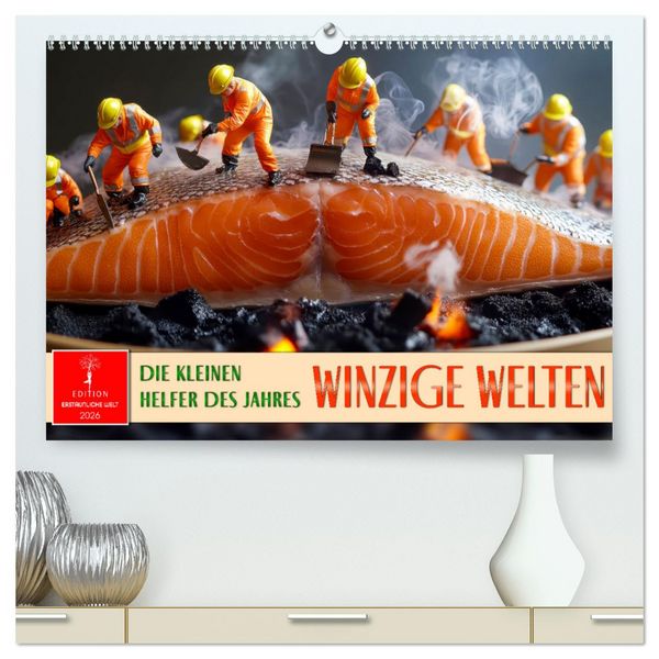 Produktbild: Winzige Welten - die kleinen Helfer des Jahres (hochwertiger Premium Wandkalender 2026 DIN A2 quer), Kunstdruck in Hochglanz
