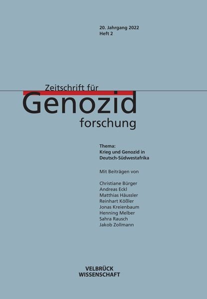 Produktbild: Zeitschrift f&uuml;r Genozidforschung. 20. Jg. 2022, Heft 2