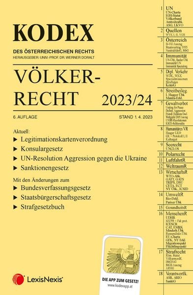 Produktbild: KODEX V&ouml;lkerrecht 2023 - inkl. App