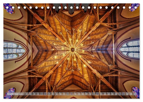 Produktbild: Bremer Kirchen von Innen (Tischkalender 2026 DIN A5 quer), CALVENDO Monatskalender
