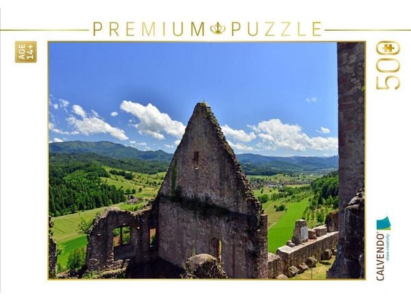 CALVENDO Puzzle Blick von der Hochburg zum Schwarzwald mit dem schönen Nachbarort Sexau | 500 Teile Lege-Größe 48 × 36 cm Foto-Puzzle für Erwachsene