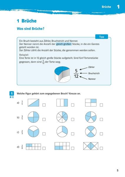 Produktbild: 10-Minuten-Training Rechnen mit Br&uuml;chen. Mathematik 5./6. Klasse