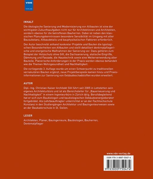 Ökologische Altbausanierung