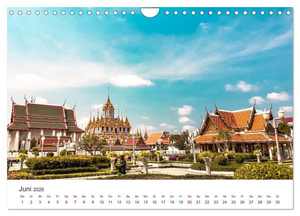 Produktbild: Bangkok - Die einzigartige Hauptstadt von Thailand. (Wandkalender 2026 DIN A4 quer), CALVENDO Monatskalender