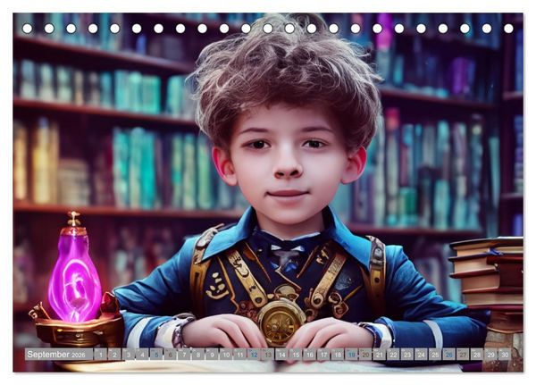 Produktbild: Starke Jungen - Steampunk Welten (Tischkalender 2026 DIN A5 quer), CALVENDO Monatskalender