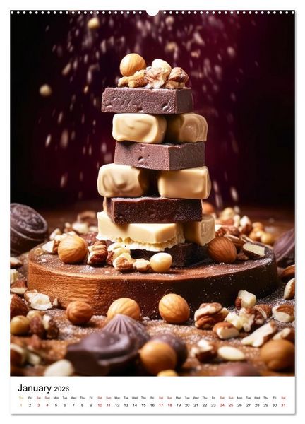 Produktbild: Choco Delight (Wall Calendar 2026 DIN A2 portrait), CALVENDO 12 Month Wall Calendar