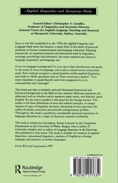 Produktbild: Errors in Language Learning and Use