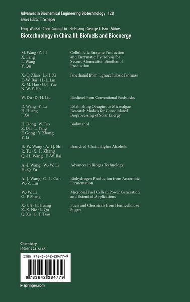 Produktbild: Biotechnology in China III: Biofuels and Bioenergy